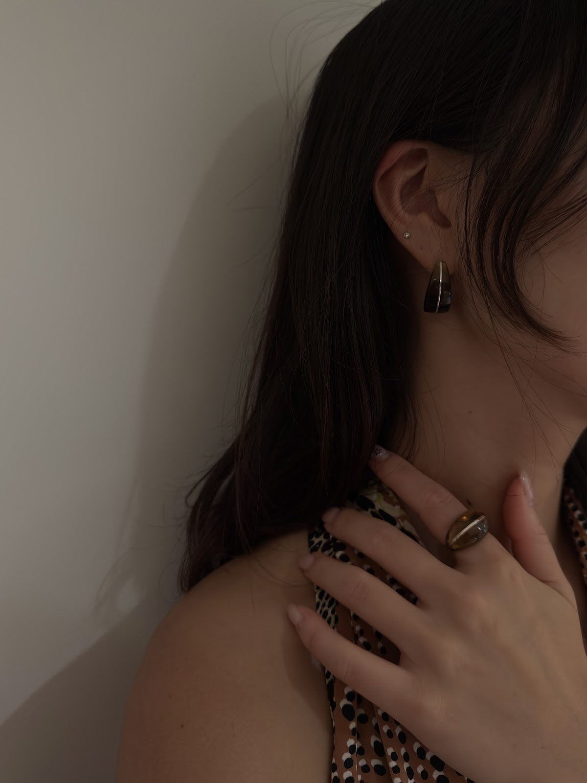 BOLD DOME RING [BROWN]